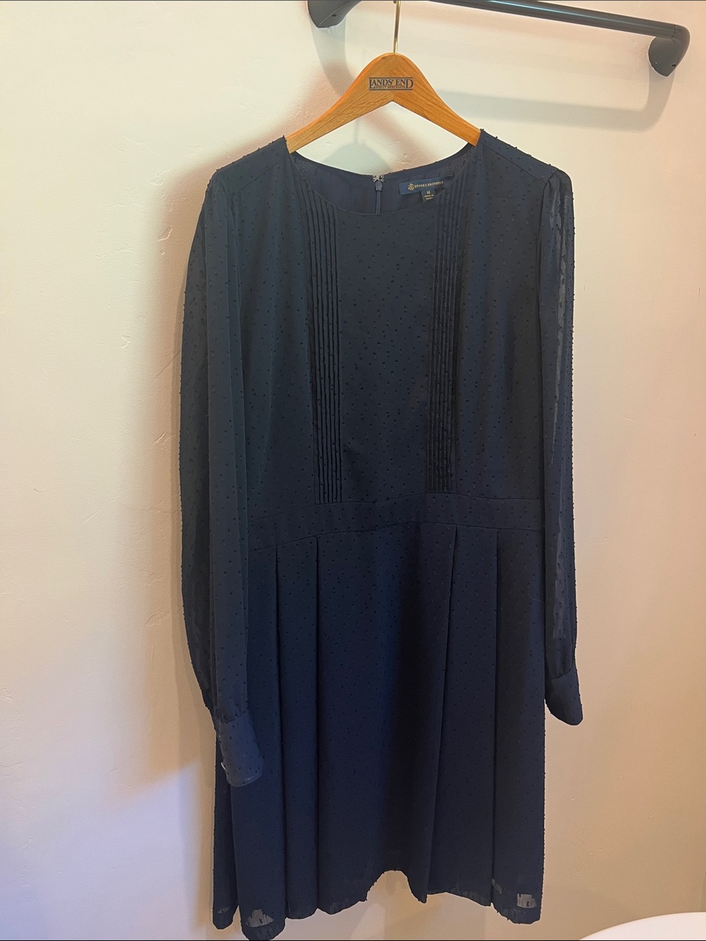 Brooks Brothers Dark Navy Long Sleeve Dress